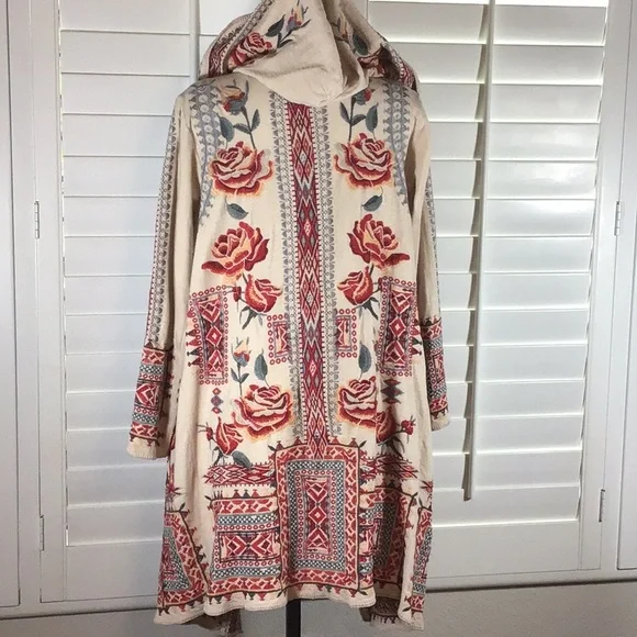 Johnny Was BIYA coat w/hood - Picture 4 of 8